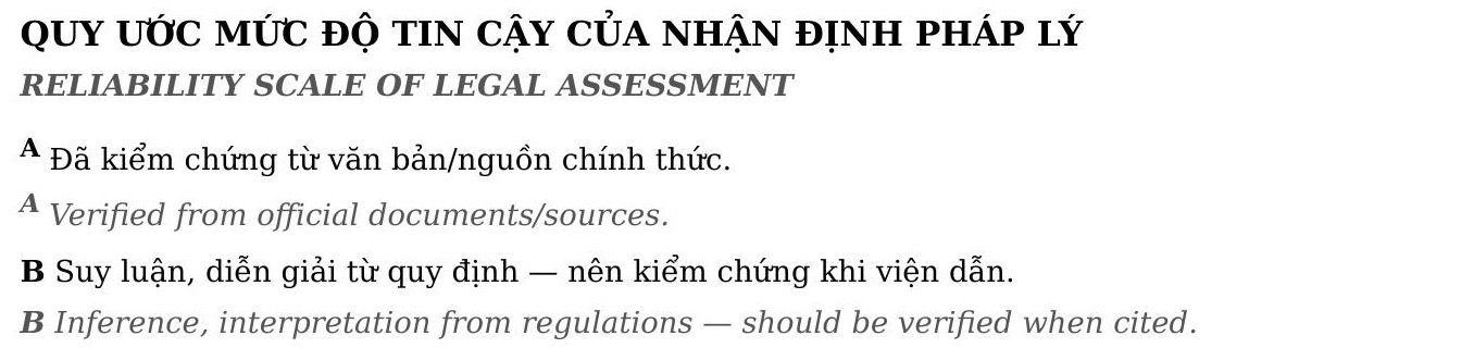 An anonymized bilingual PDF section with Vietnamese headings, English translations, emphasis, and clear paragraph separation.