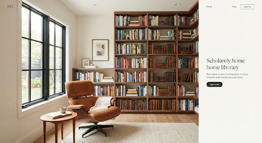 A quiet home library with floor-to-ceiling bookshelves and a reading chair.